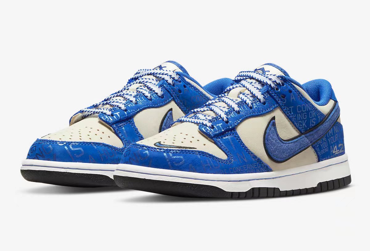 Low Top Sneakers, Blue White Colorway, Lace Up Design, Casual Gift for Sneaker Fans