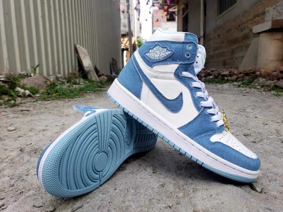 Low Top Sneakers, Blue White Colorway, Lace Up Design, Casual Gift for Sneaker Fans