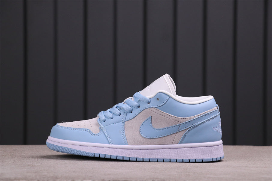 Low Top Sneakers, Blue Colorway, Lace Up Design, Casual Gift for Sneaker Fans