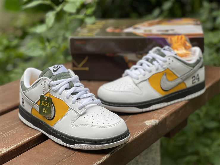 Low Top Sneakers, White Yellow Gray Colorway, Lace Up Design, Casual Gift for Sneaker Fans