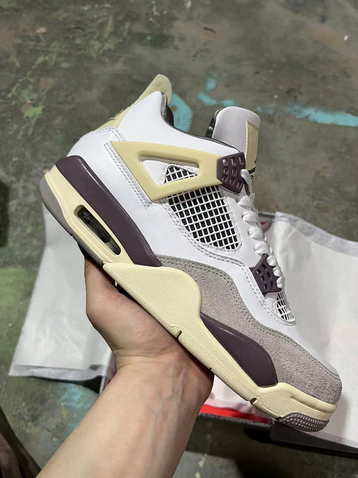 Sneakers, Off White Gray Colorway, Lace Up Design, Casual Gift for Sneaker Fans