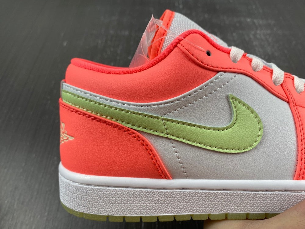 Low Top Sneakers, Green Pink Colorway, Glow in the Dark Detail, Lace Up Design, Casual Gift for Sneaker Fans