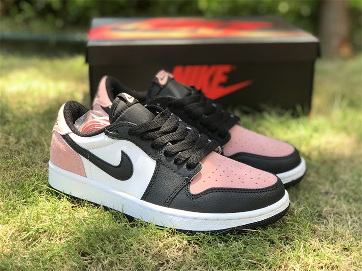 Low Top Sneakers, Black Pink Colorway, Lace Up Design, Casual Gift for Sneaker Fans