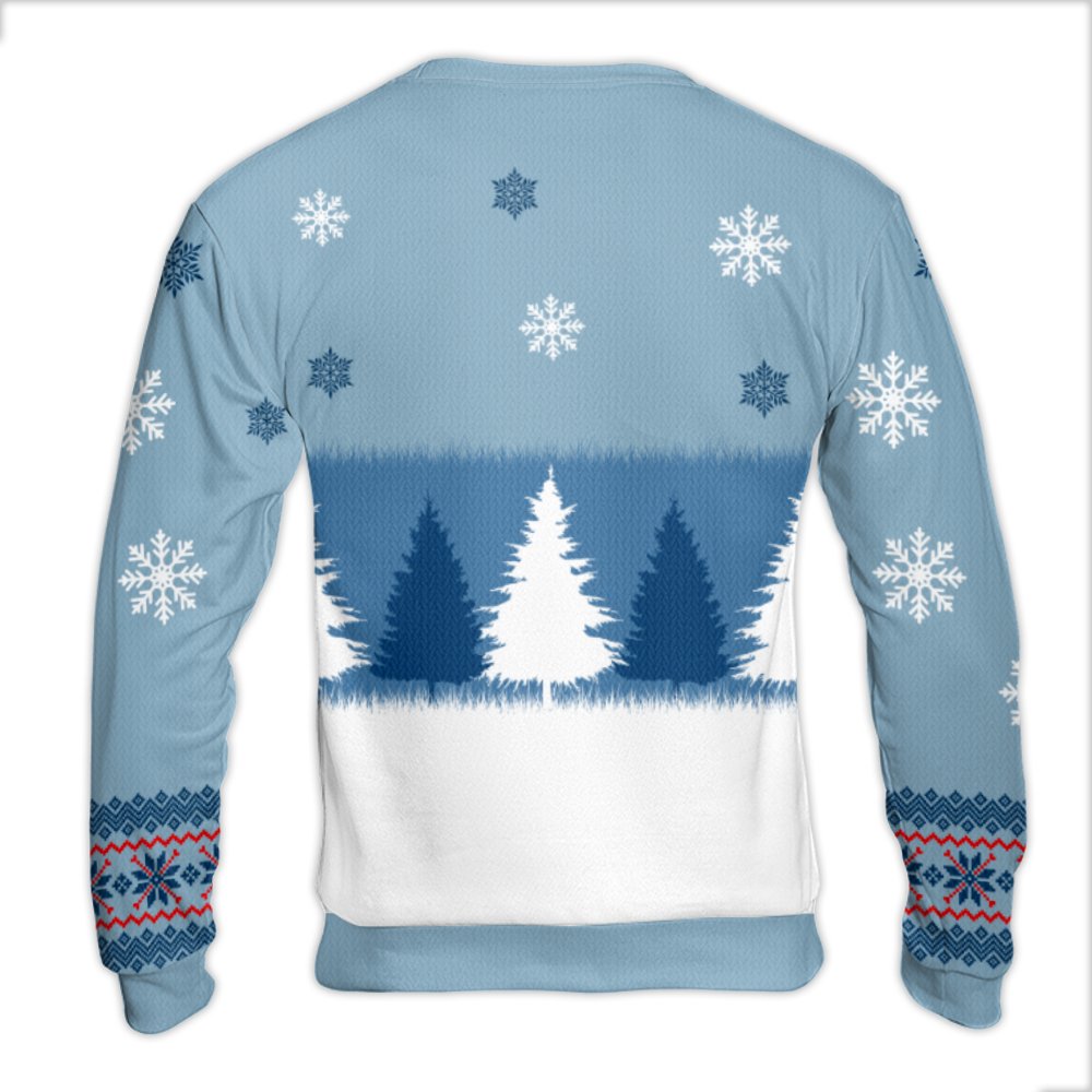 Winter Forest Paw Print Christmas Sweater, Life Is Better with Dogs Ugly Sweater, Dog Lover Holiday Crewneck, Adorable Pet Xm