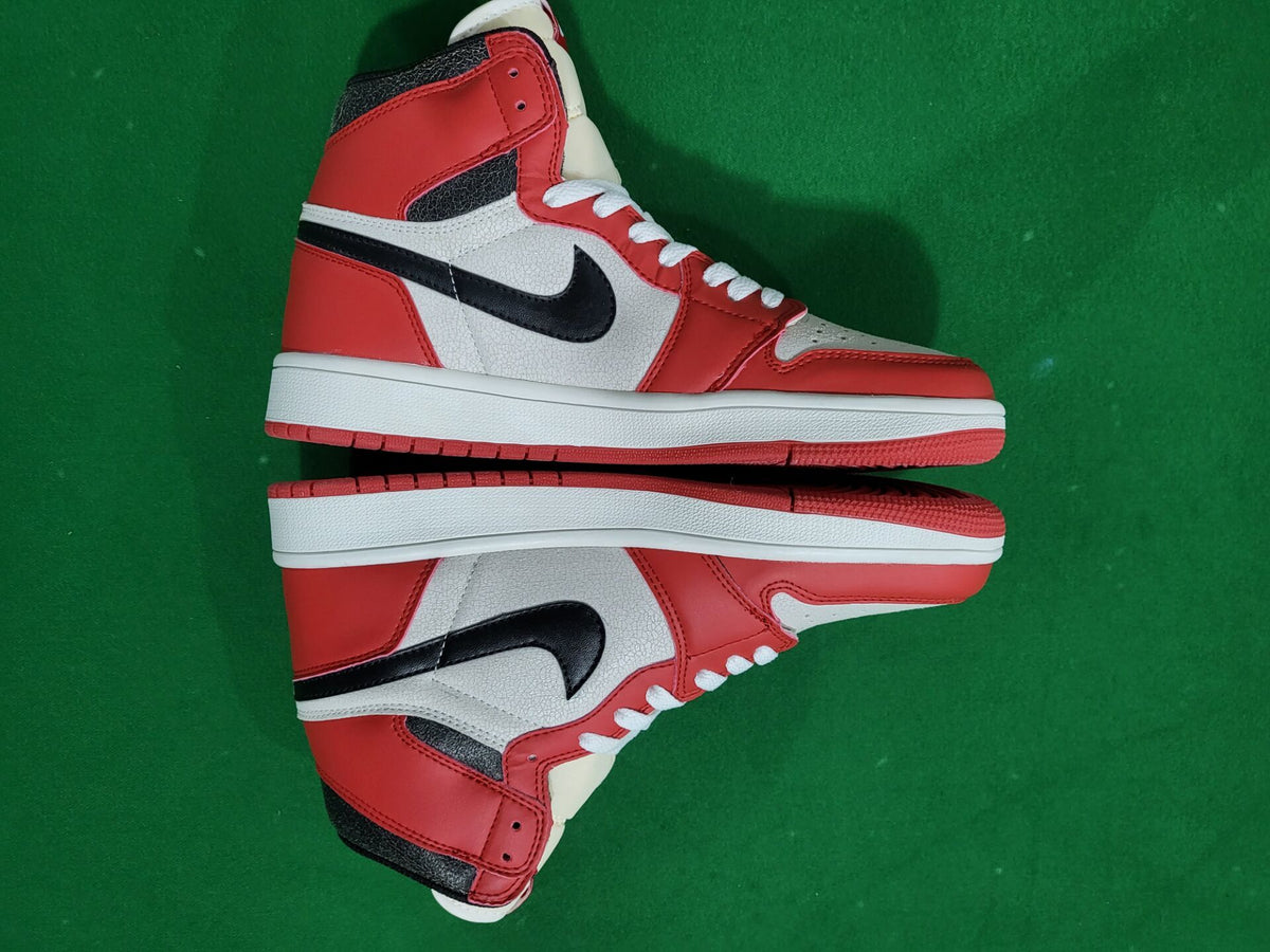 Retro Sneakers, Red White Black Colorway, Lace Up Design, Casual Gift for Sneaker Fans