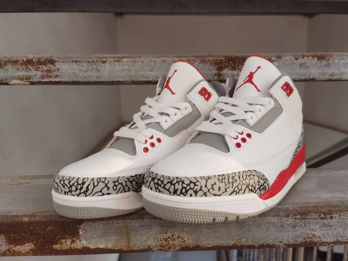 Sneakers, Beige White Red Colorway, Lace Up Design, Casual Gift for Sneaker Fans