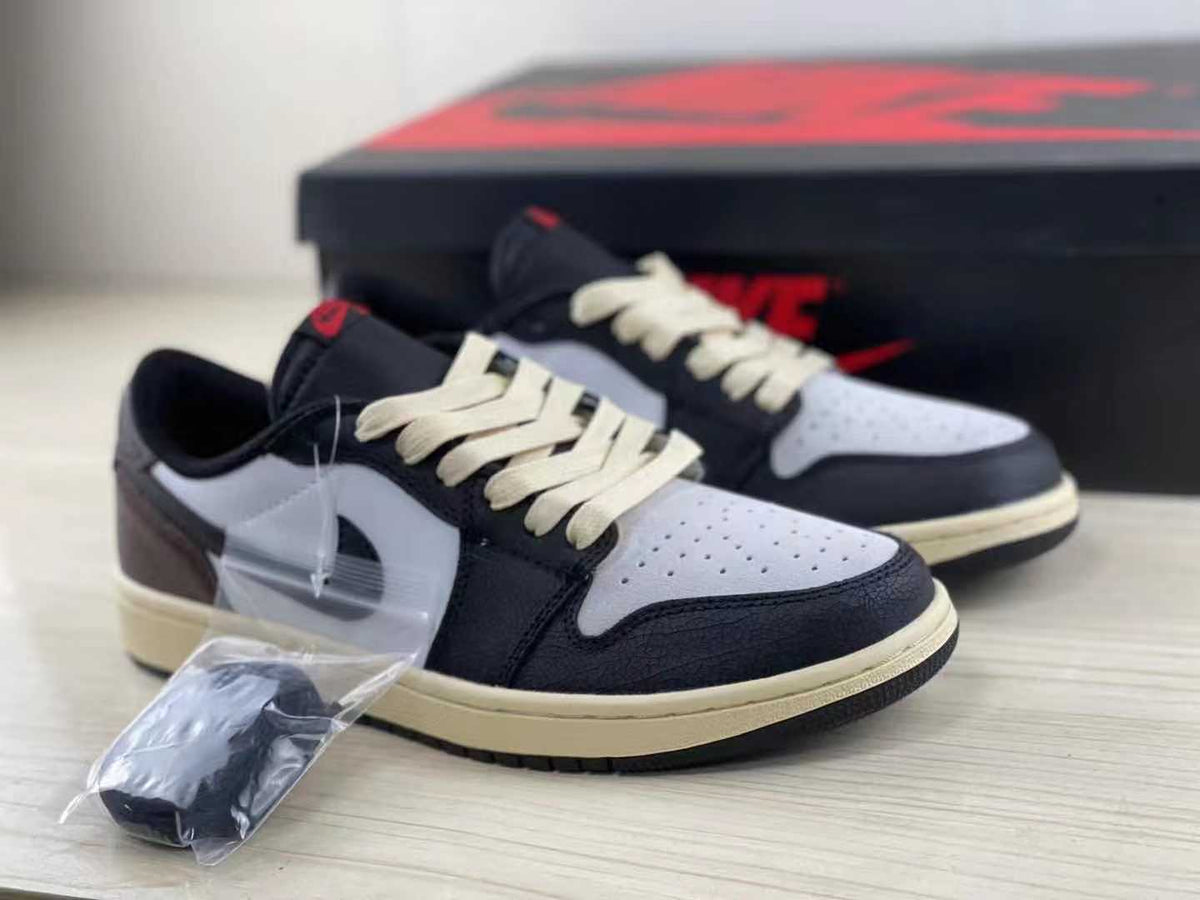 Low Top Shoes, White Black Colorway, Lace Up Design, Casual Gift for Shoe Lovers