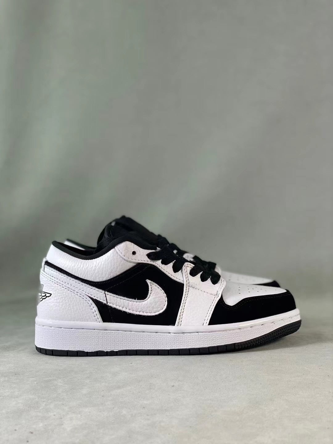 Low Top Sneakers, White Black Colorway, Lace Up Design, Casual Gift for Sneaker Fans