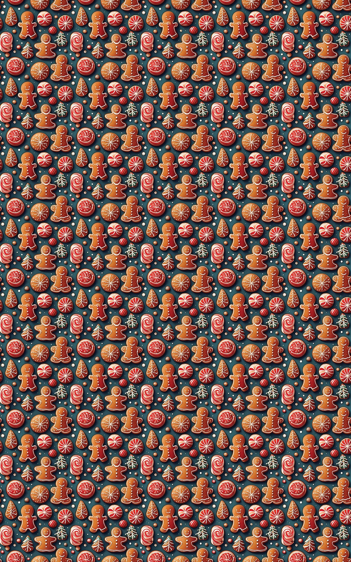 Christmas Cookie Gift Wrap, Gingerbread Cookie Wrapping Paper, Adorable Holiday Wrapping Paper, Festive Xmas Gift Wrap, Winte