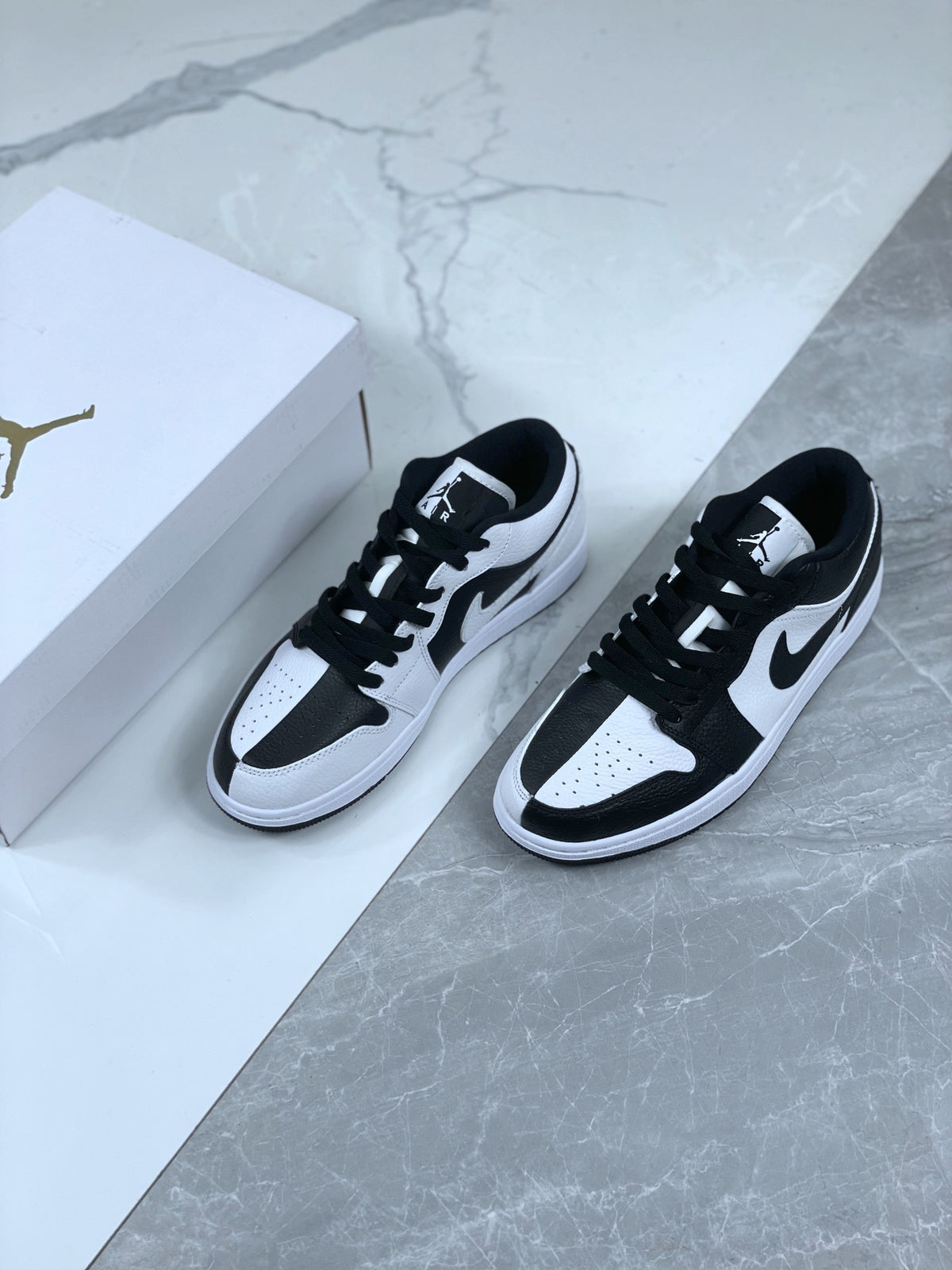 Low Top Sneakers, White Black Colorway, Lace Up Design, Casual Gift for Sneaker Fans