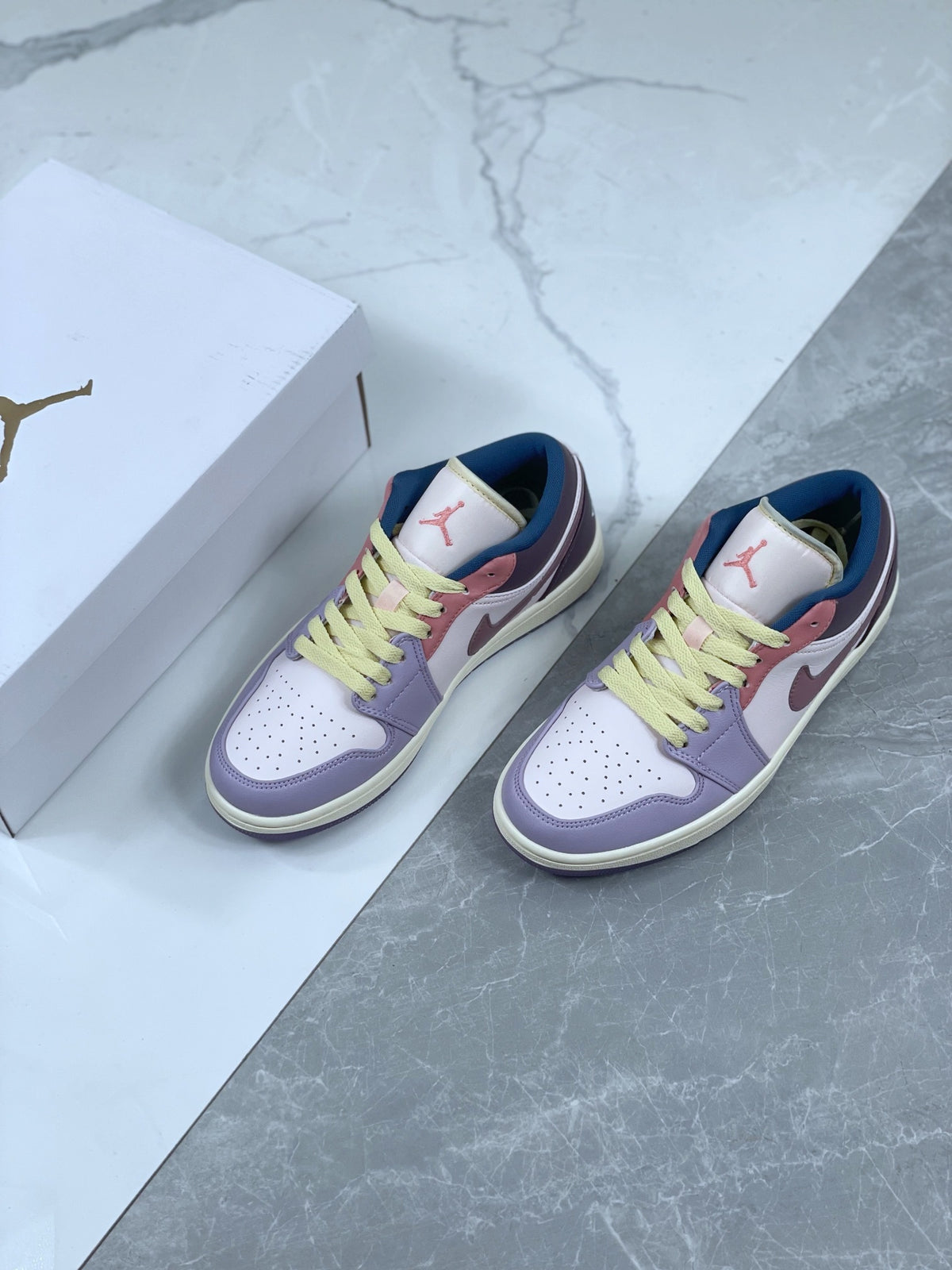Low Top Shoes, Purple Pink Colorway, Lace Up Design, Casual Gift for Shoe Lovers