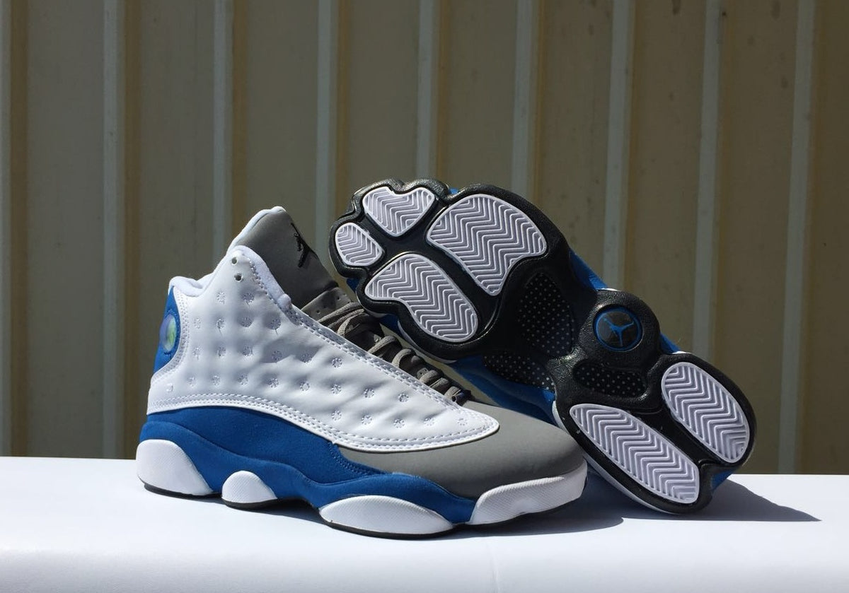 Sneakers, Blue White Gray Colorway, Lace Up Design, Casual Gift for Sneaker Fans