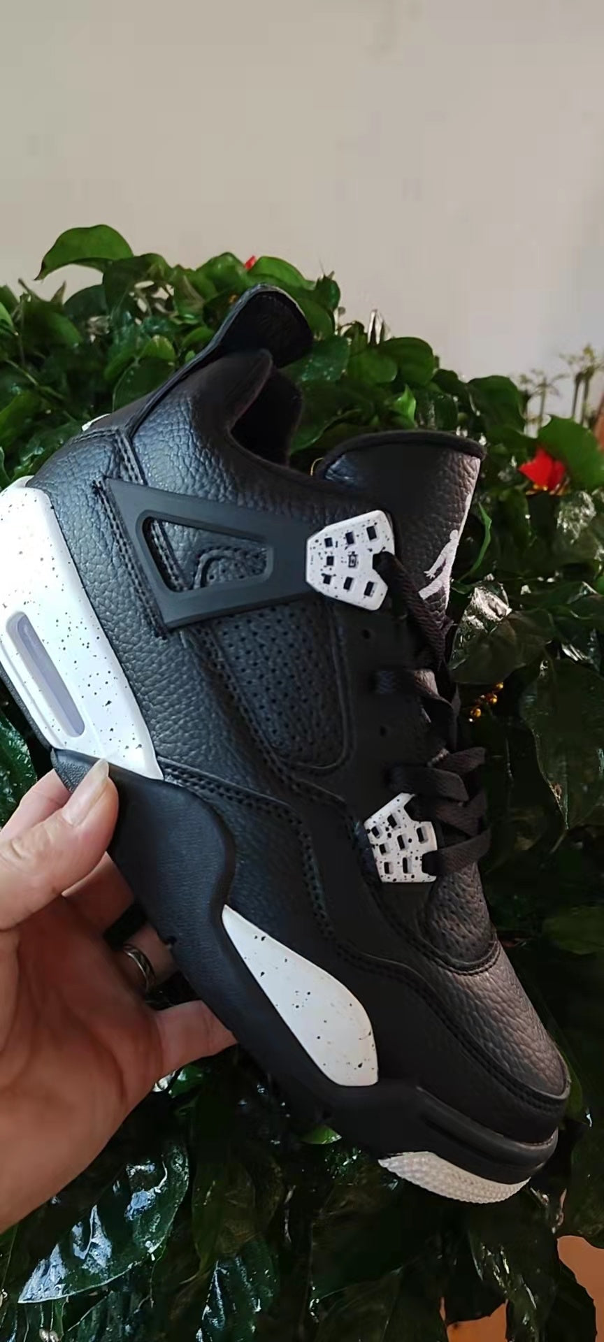 Sneakers, White Black Colorway, Lace Up Design, Casual Gift for Sneaker Fans