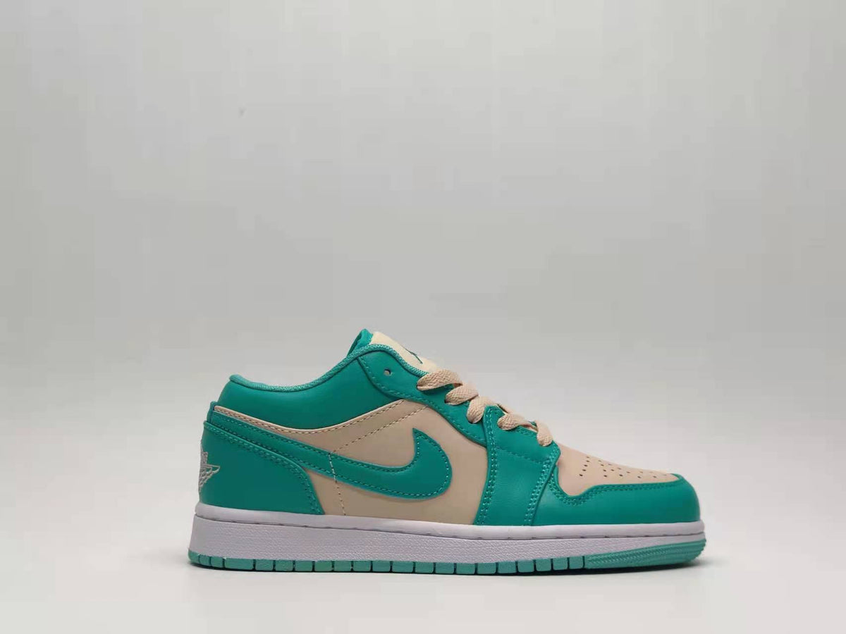 Low Top Sneakers, Blue Green Colorway, Lace Up Design, Casual Gift for Sneaker Fans