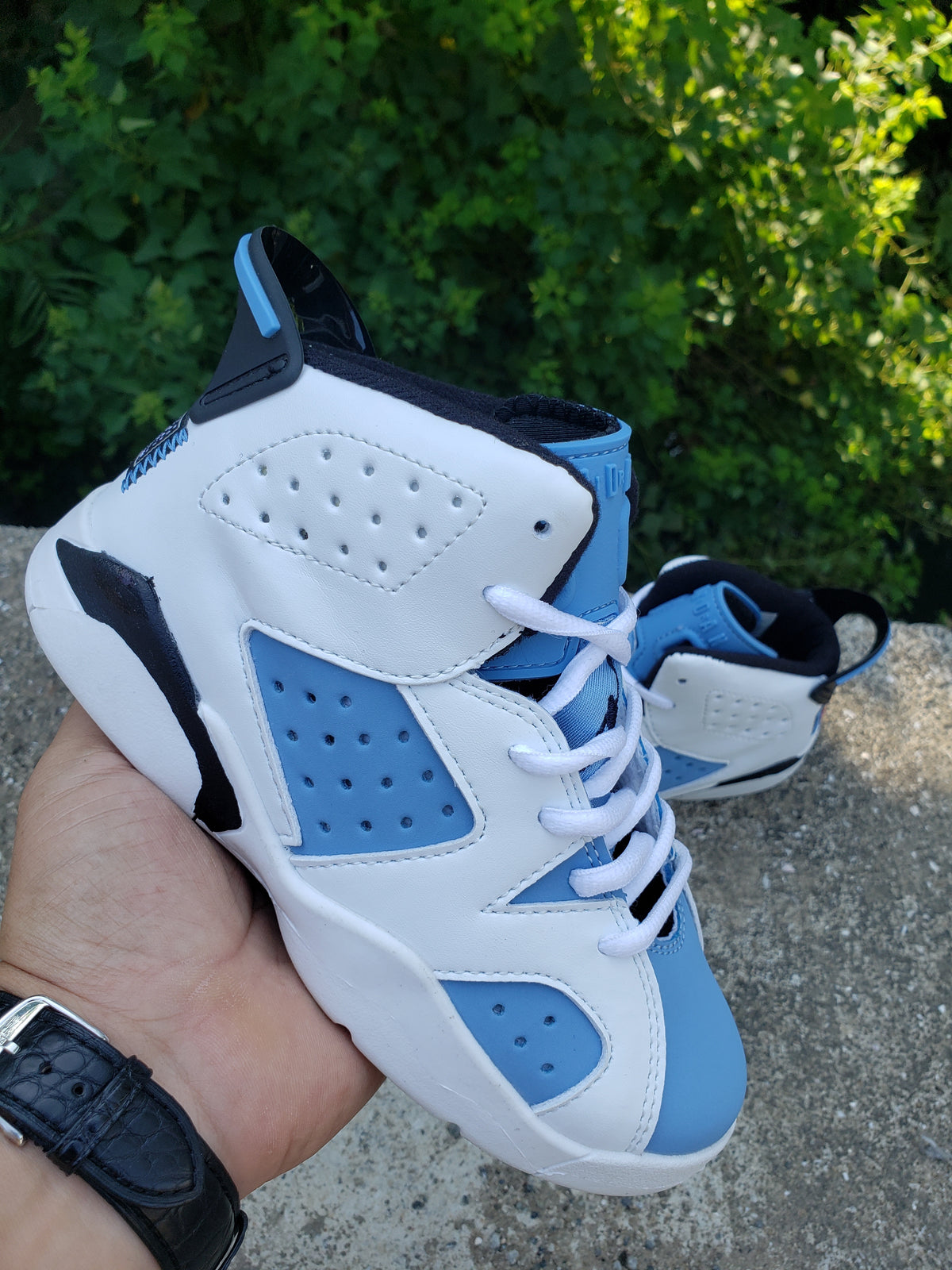 Sneakers, White Blue Colorway, Lace Up Design, Casual Gift for Sneaker Fans