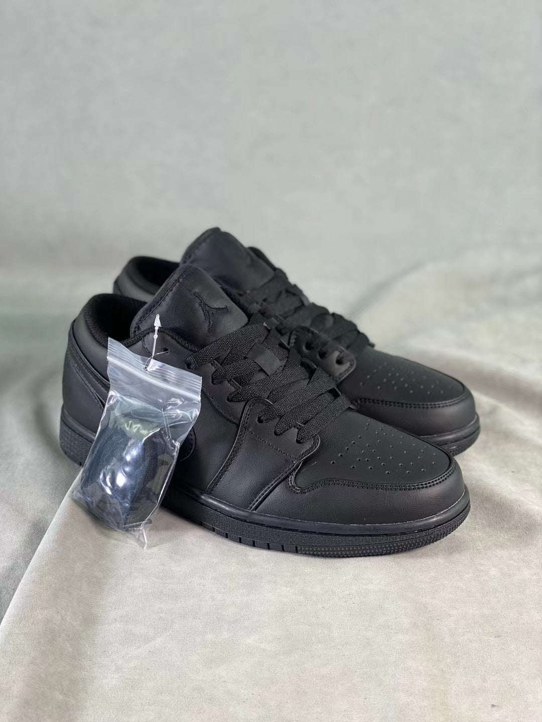 Low Top Sneakers, Black Colorway, Lace Up Design, Casual Gift for Sneaker Fans