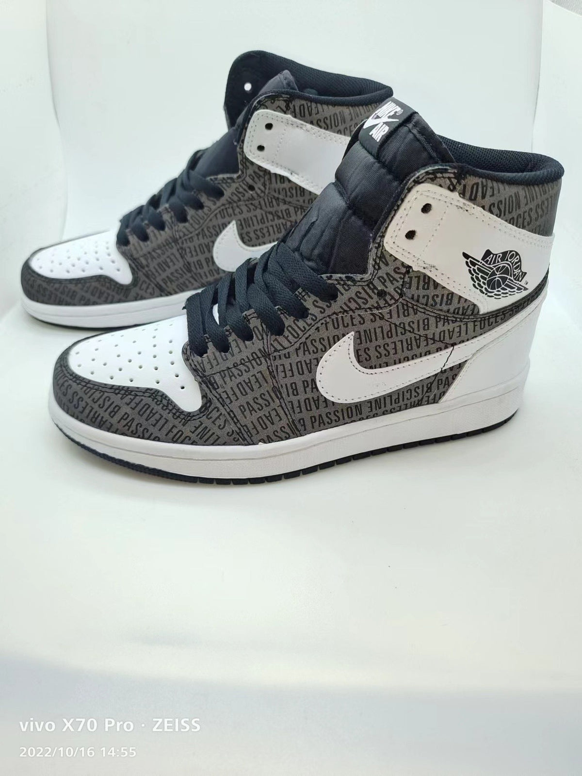Sneakers, Black Gray White Colorway, Reflective Detail, Lace Up Design, Casual Gift for Sneaker Fans