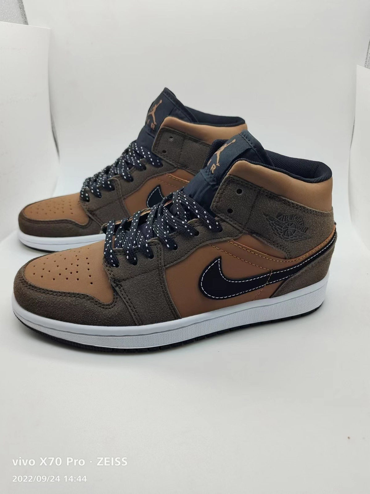 Sneakers, Brown Black Colorway, Lace Up Design, Casual Gift for Sneaker Fans
