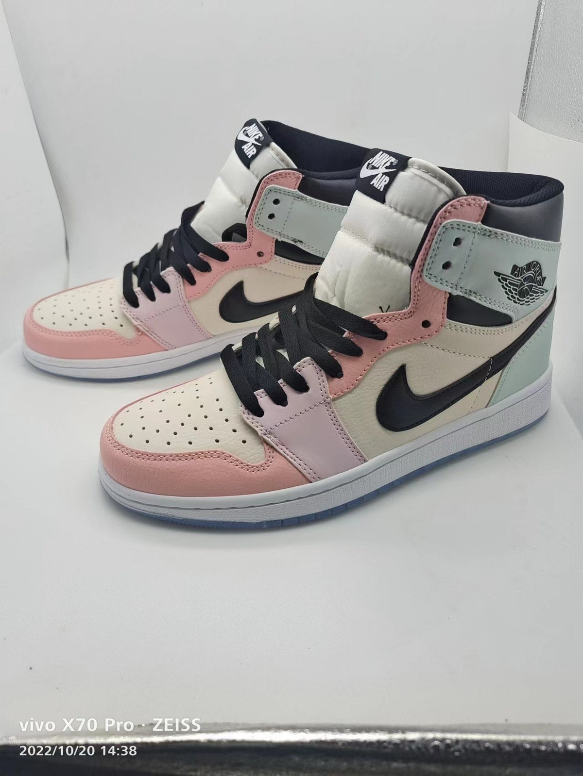 Sneakers, White Pink Colorway, Lace Up Design, Casual Gift for Sneaker Fans