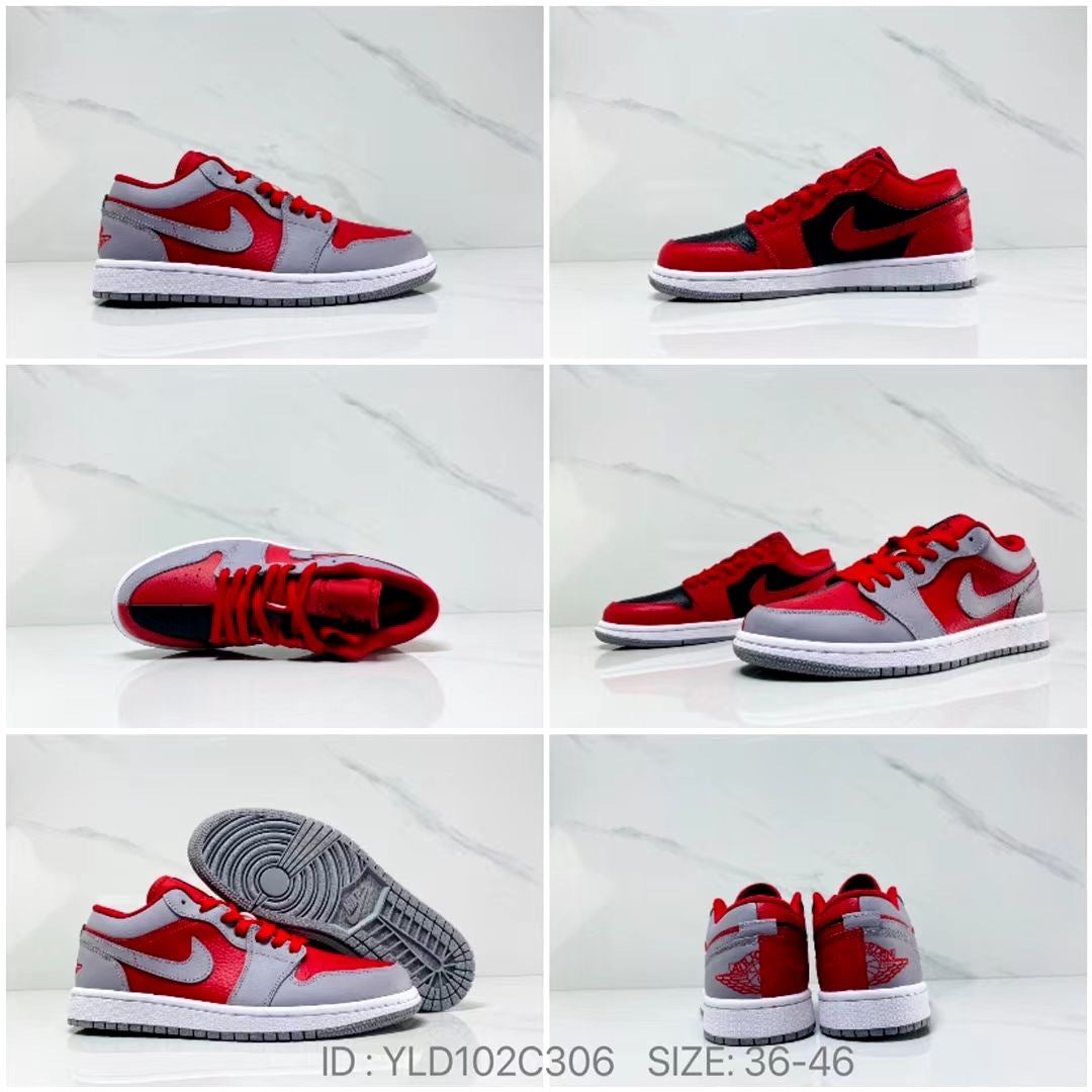 Low Top Sneakers, Black Red Colorway, Casual Gift for Sneaker Fans