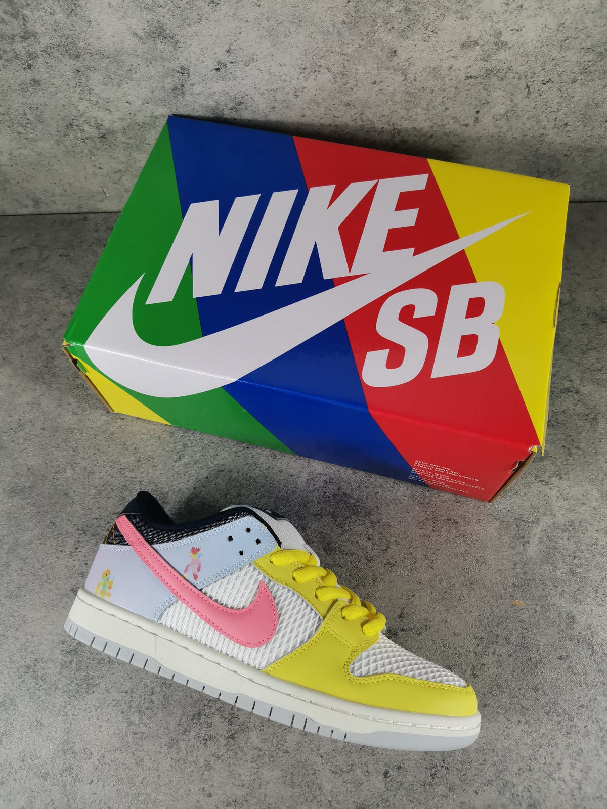Low Top Sneakers, White Yellow Colorway, Lace Up Design, Casual Gift for Sneaker Fans