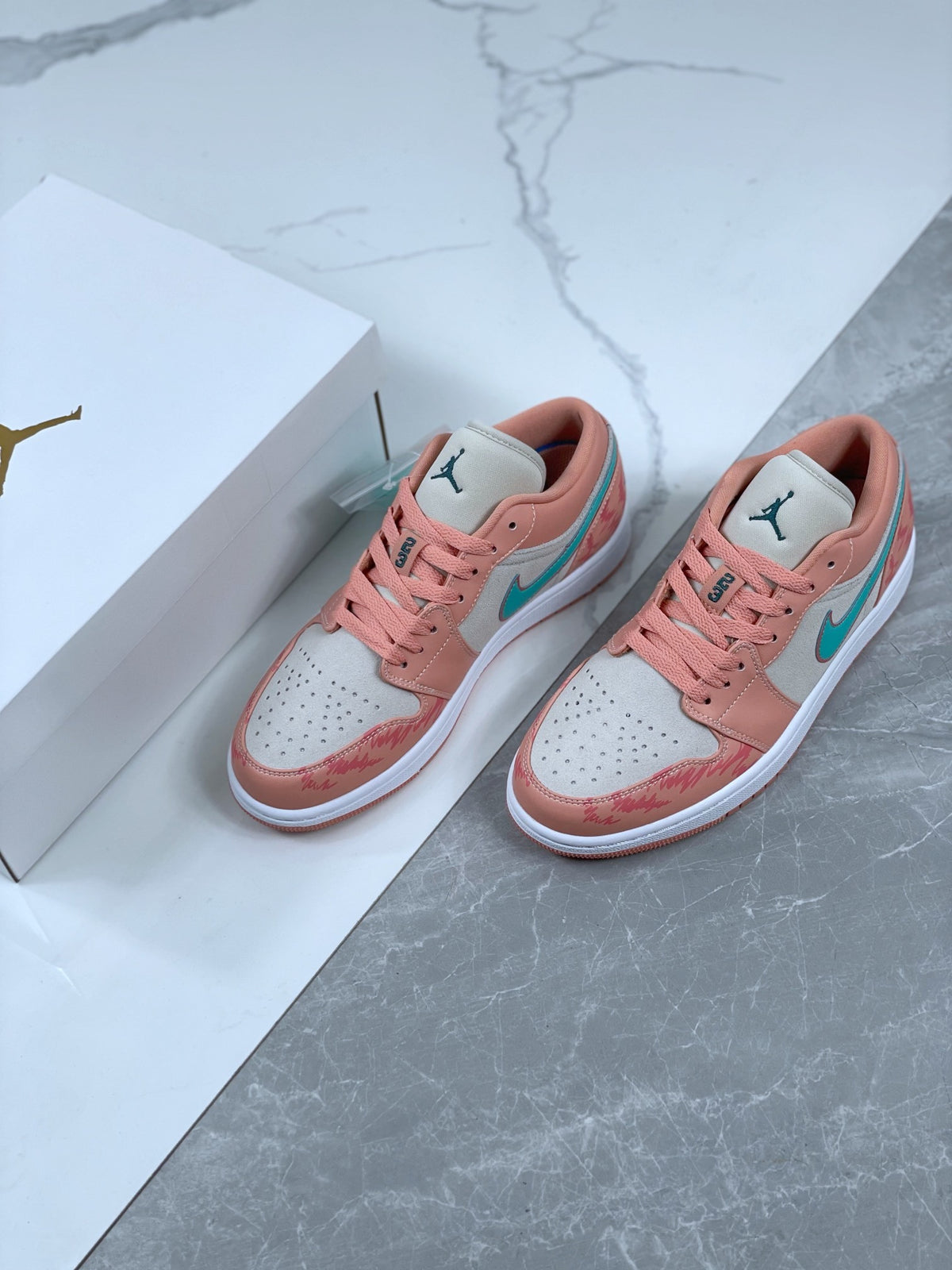 Low Top Sneakers, Green Pink Colorway, Lace Up Design, Casual Gift for Sneaker Fans