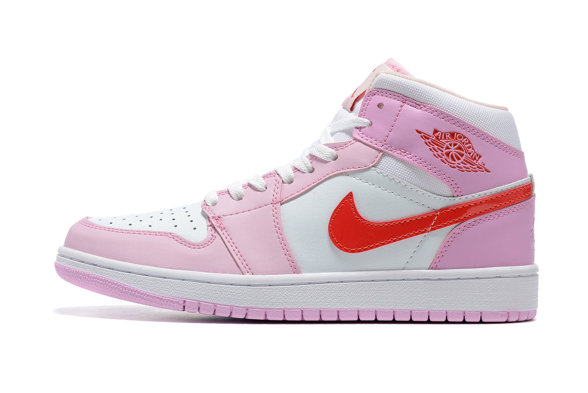 Sneakers, Red Purple Pink Colorway, Lace Up Design, Casual Gift for Sneaker Fans