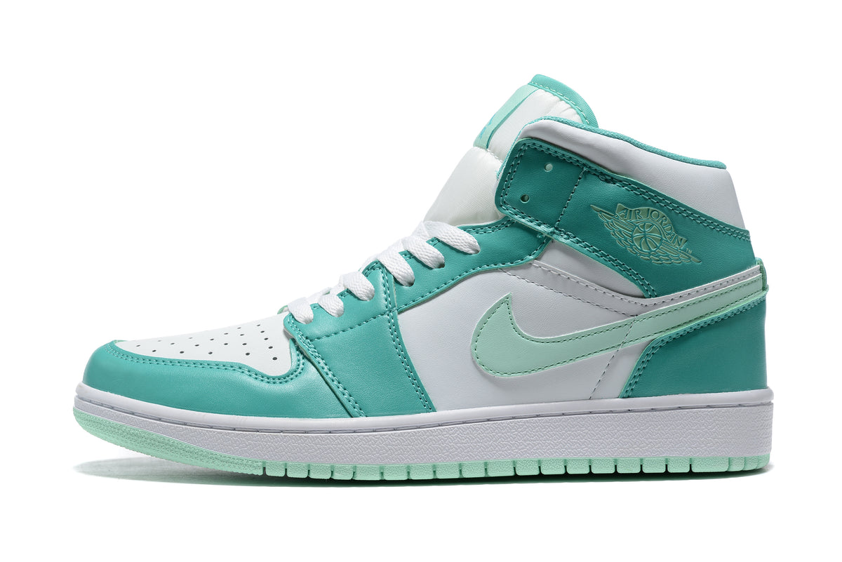 Sneakers, Teal White Colorway, Lace Up Design, Casual Gift for Sneaker Fans