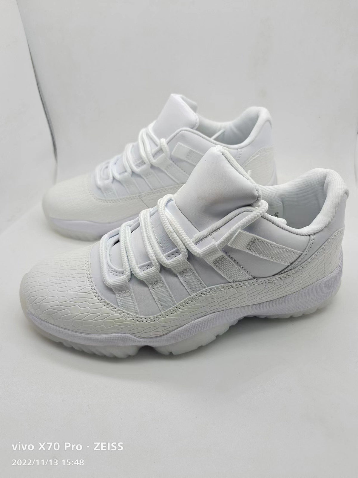 Low Top Sneakers, White Colorway, Cracked Pattern, Lace Up Design, Casual Gift for Sneaker Fans