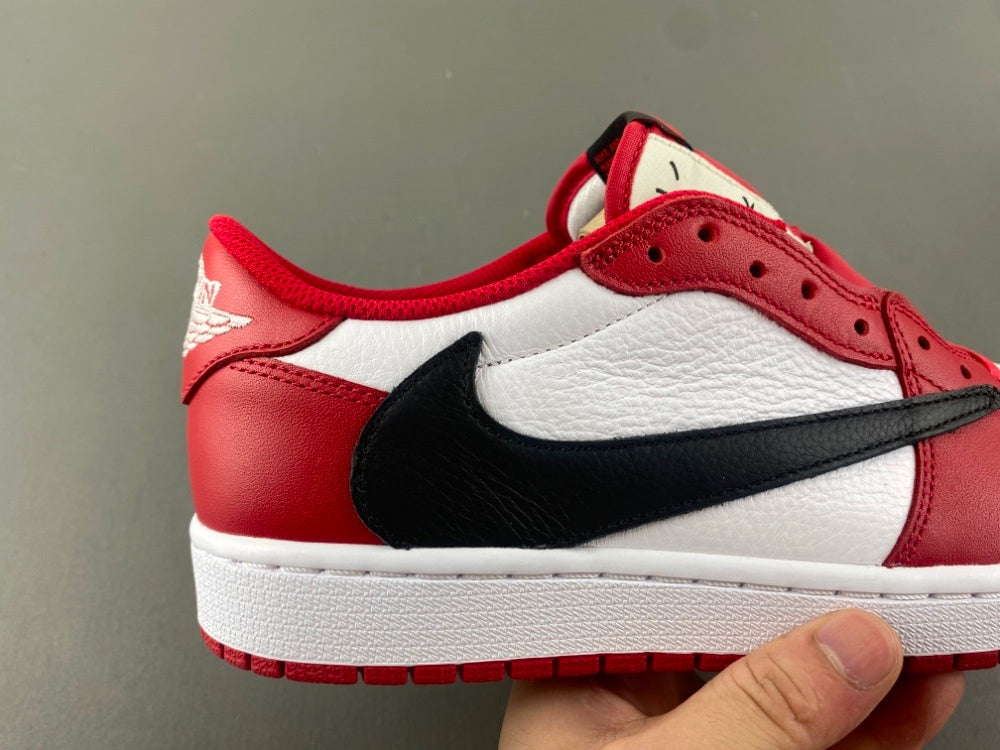 Low Top Sneakers, White Red Colorway, Reverse Hook Design, Lace Up Design, Casual Gift for Sneaker Fans