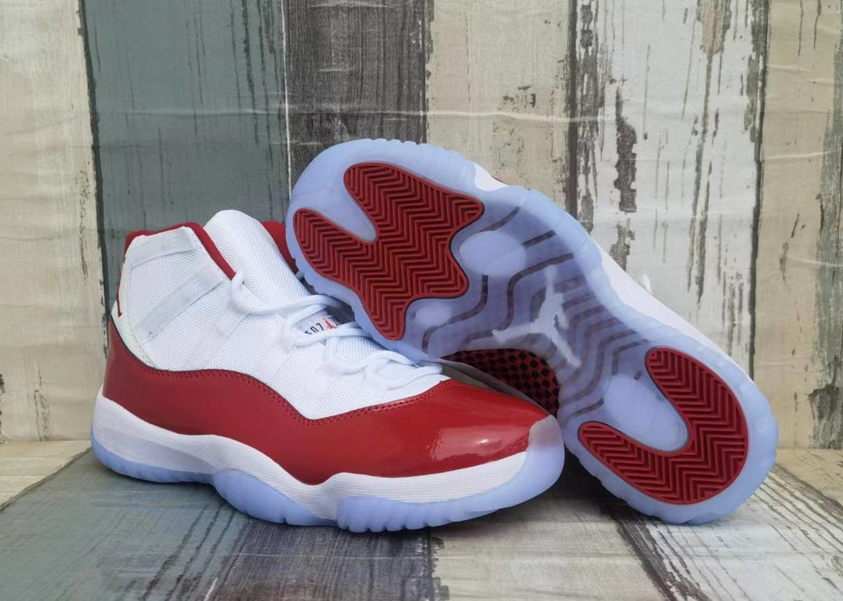 Sneakers, White Red Colorway, Lace Up Design, Casual Gift for Sneaker Fans