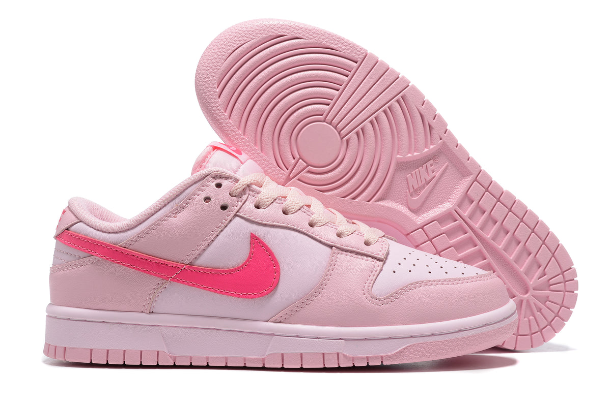 Low Top Sneakers, Pink Colorway, Lace Up Design, Casual Gift for Sneaker Fans