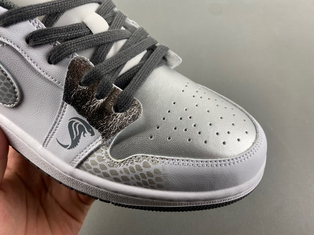 Low Top Sneakers, Silver Colorway, Lace Up Design, Casual Gift for Sneaker Fans