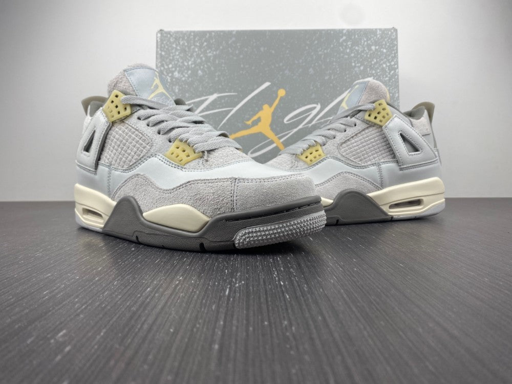 Low Top Sneakers, White Gray Yellow Colorway, Lace Up Design, Casual Gift for Sneaker Fans
