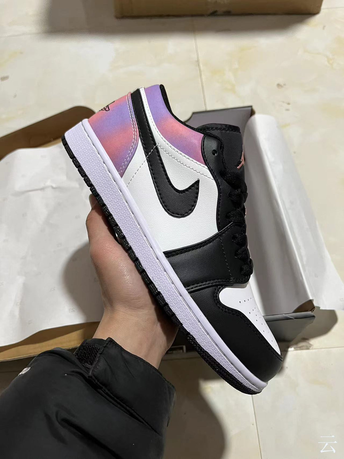 Mid Top Sneakers, White Black Pink Colorway, Lace Up Design, Casual Gift for Sneaker Fans