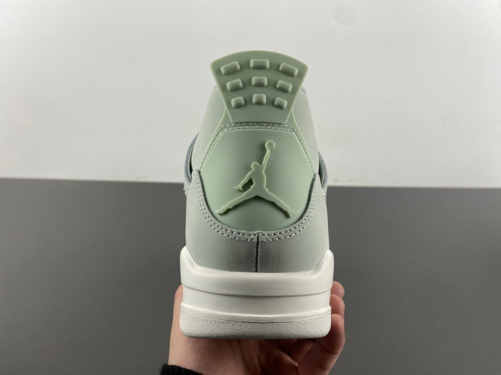 Mid Top Sneakers, Green Silver Colorway, Lace Up Design, Casual Gift for Sneaker Fans