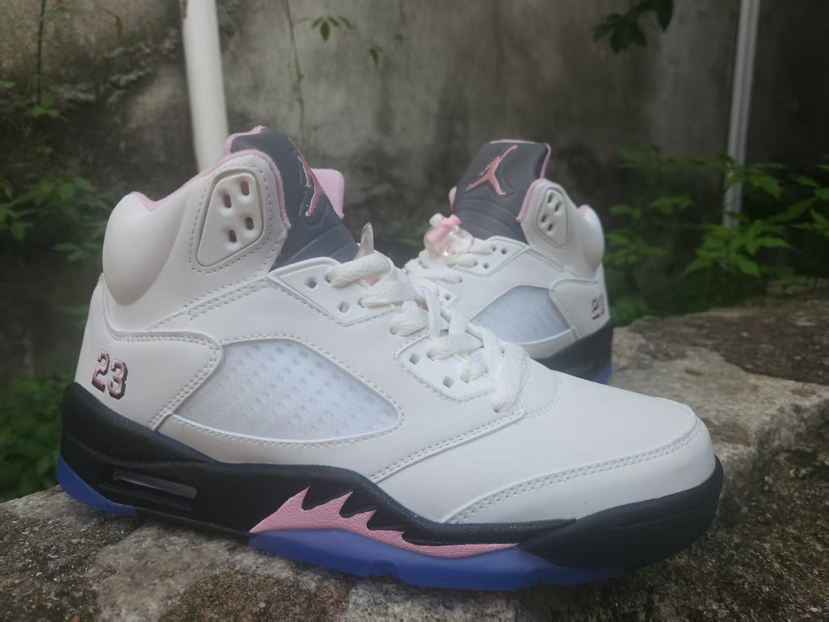 High Top Sneakers, Pink Colorway, Lace Up Design, Casual Gift for Sneaker Fans