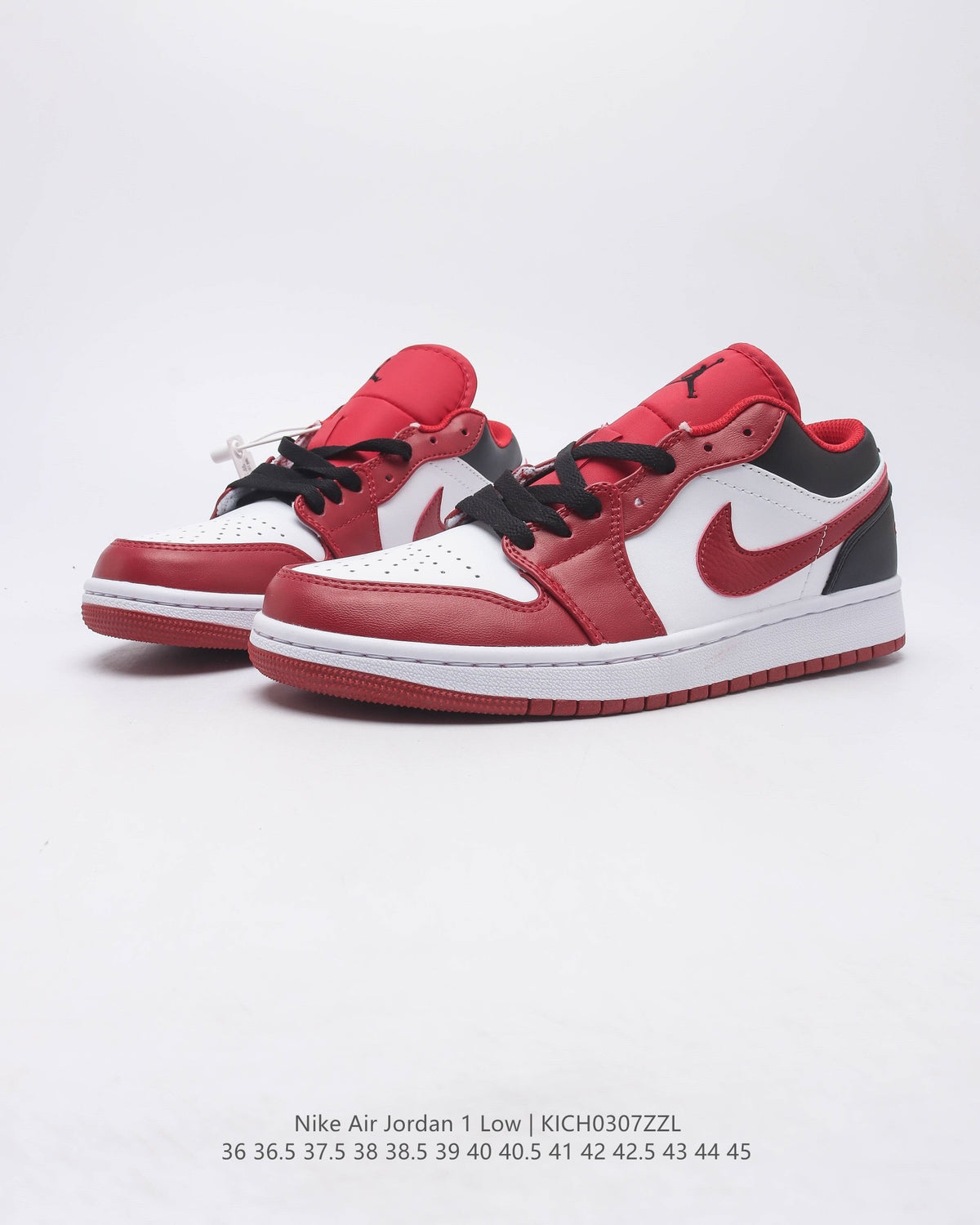 Low Top Basketball Shoes, White Red Colorway, Leather Footwear, Lace Up Design, Casual Gift for Shoe Lovers