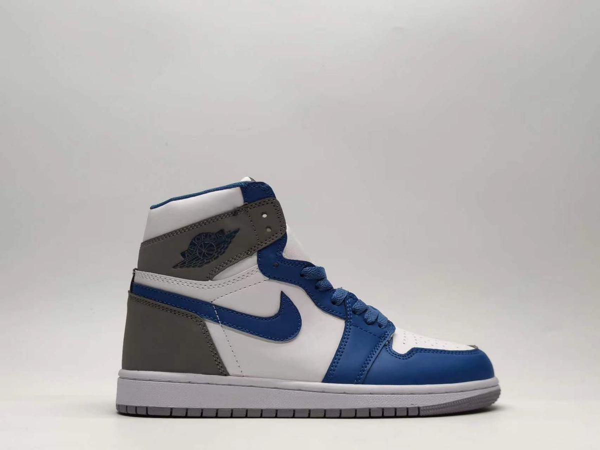 Retro High Top Sneakers, Blue Colorway, Lace Up Design, Casual Gift for Sneaker Fans