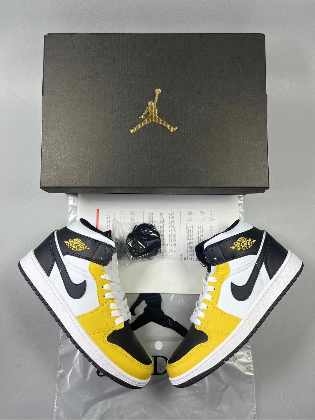 High Top Sneakers, Black Yellow Colorway, Lace Up Design, Casual Gift for Sneaker Fans