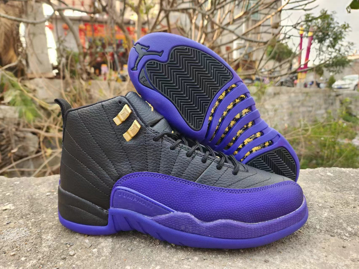 Sneakers, Black Purple Colorway, Lace Up Design, Casual Gift for Sneaker Fans