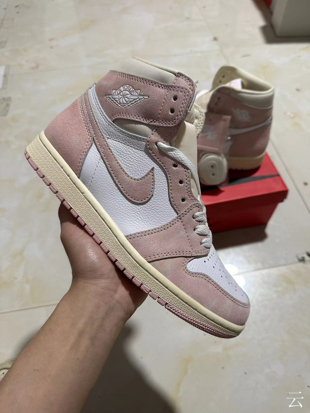 Retro High Top Sneakers, White Pink Colorway, Lace Up Design, Casual Gift for Sneaker Fans