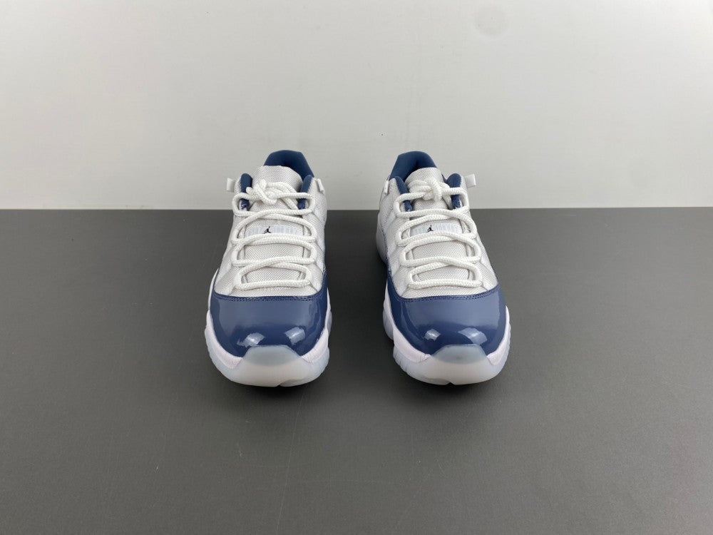 Low Top Sneakers, Navy Blue White Colorway, Lace Up Design, Casual Gift for Sneaker Fans