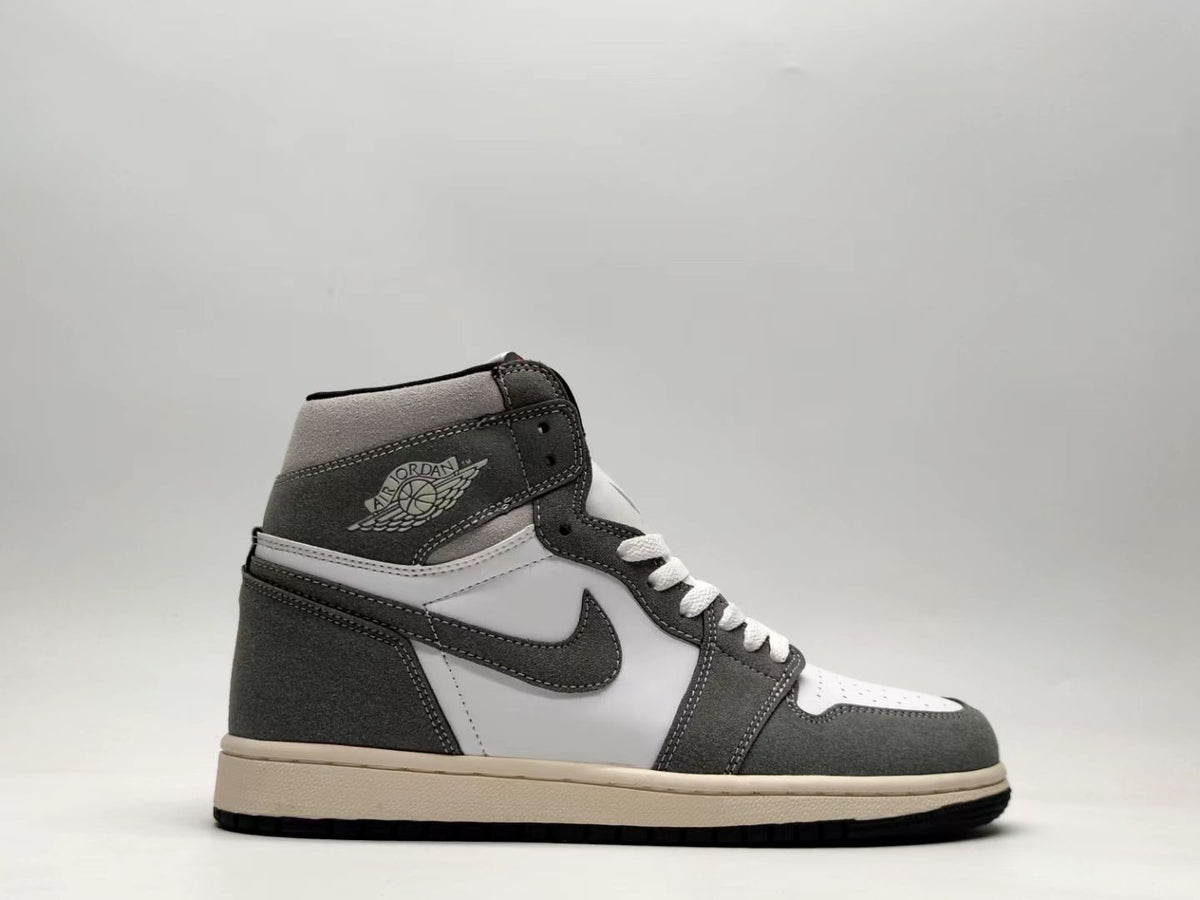 High Top Sneakers, Gray Black Colorway, Lace Up Design, Casual Gift for Sneaker Fans
