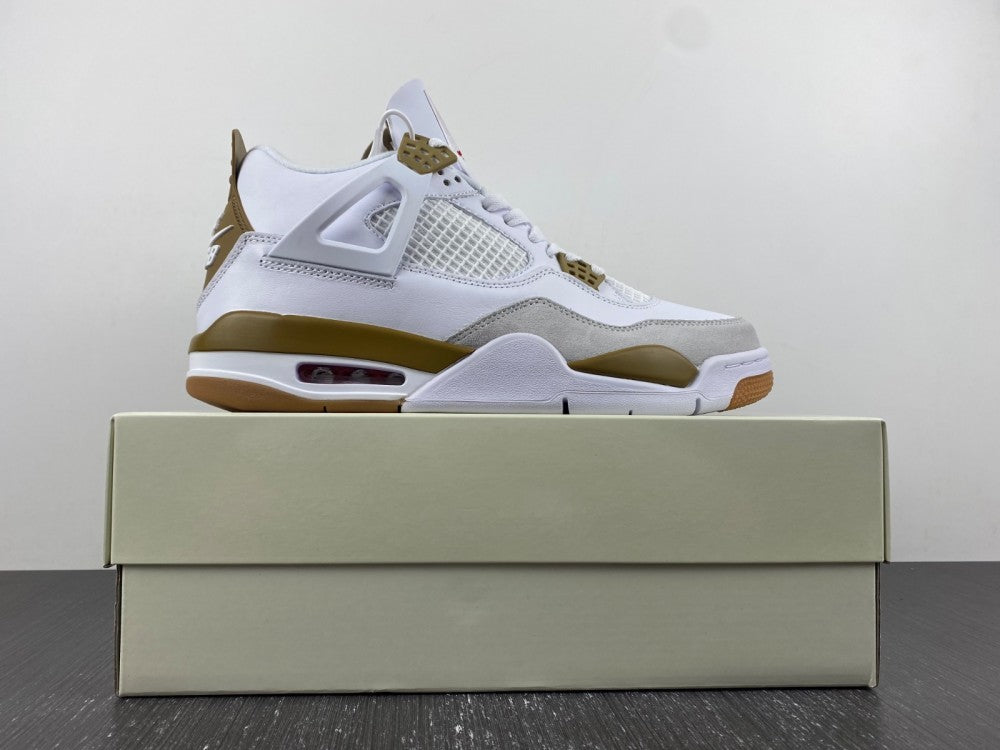 Sneakers, White Yellow Colorway, Leather Footwear, Lace Up Design, Casual Gift for Sneaker Fans