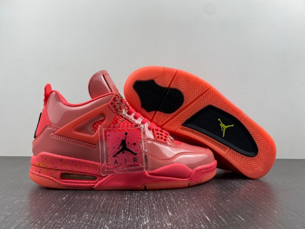 Sneakers, Pink Colorway, Patent Leather Footwear, Lace Up Design, Casual Gift for Sneaker Fans