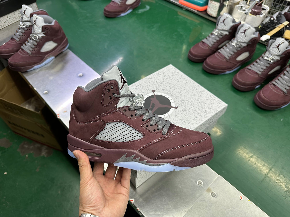 Sneakers, Burgundy Colorway, Leather Footwear, Lace Up Design, Casual Gift for Sneaker Fans