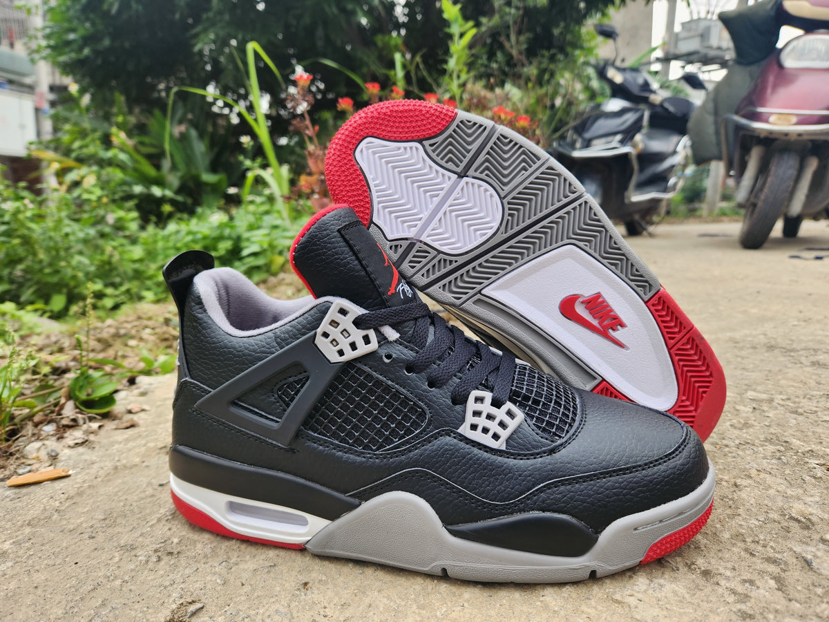Sneakers, Black Red Colorway, Lace Up Design, Casual Gift for Sneaker Fans