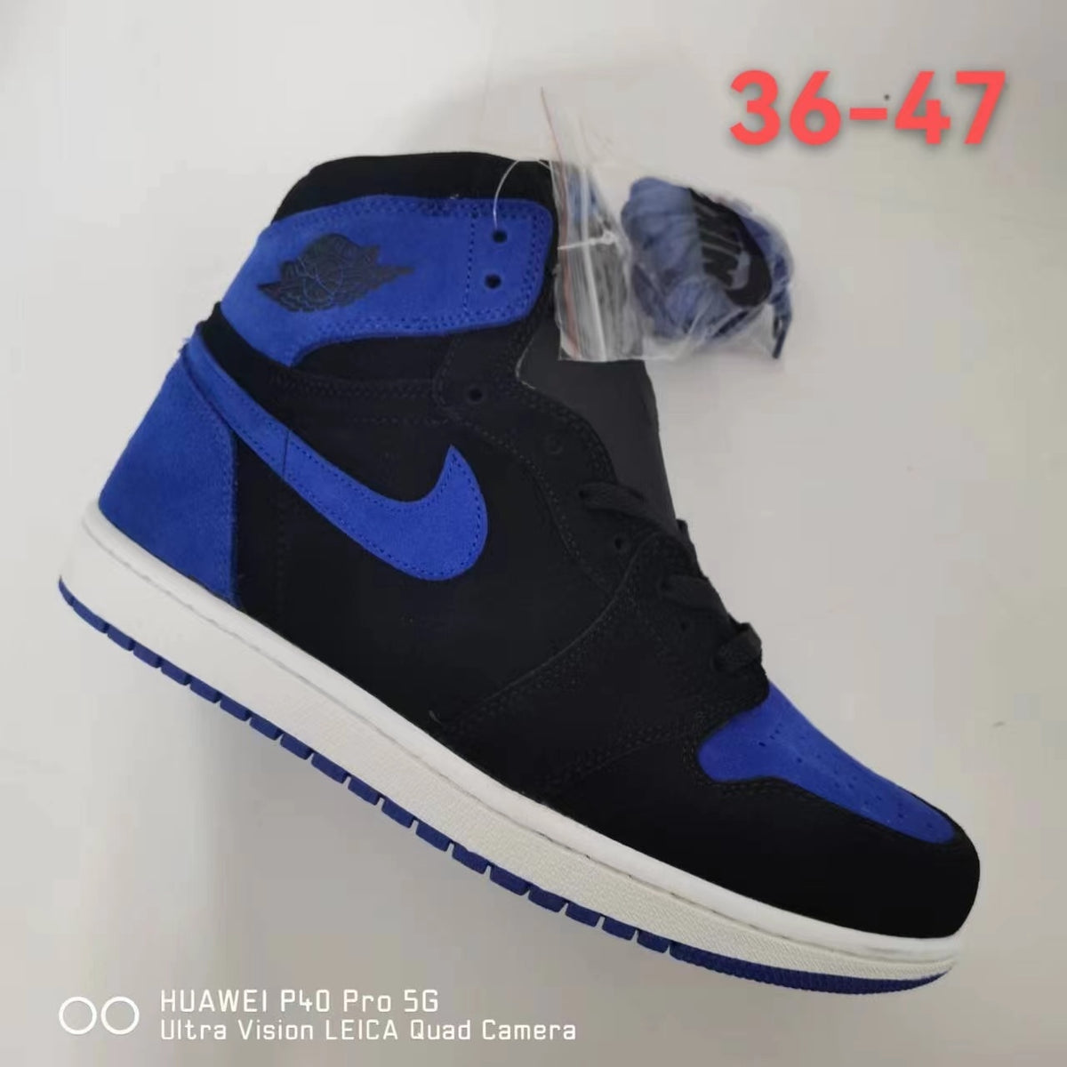 Sneakers, Blue Black Colorway, Lace Up Design, Casual Gift for Sneaker Fans