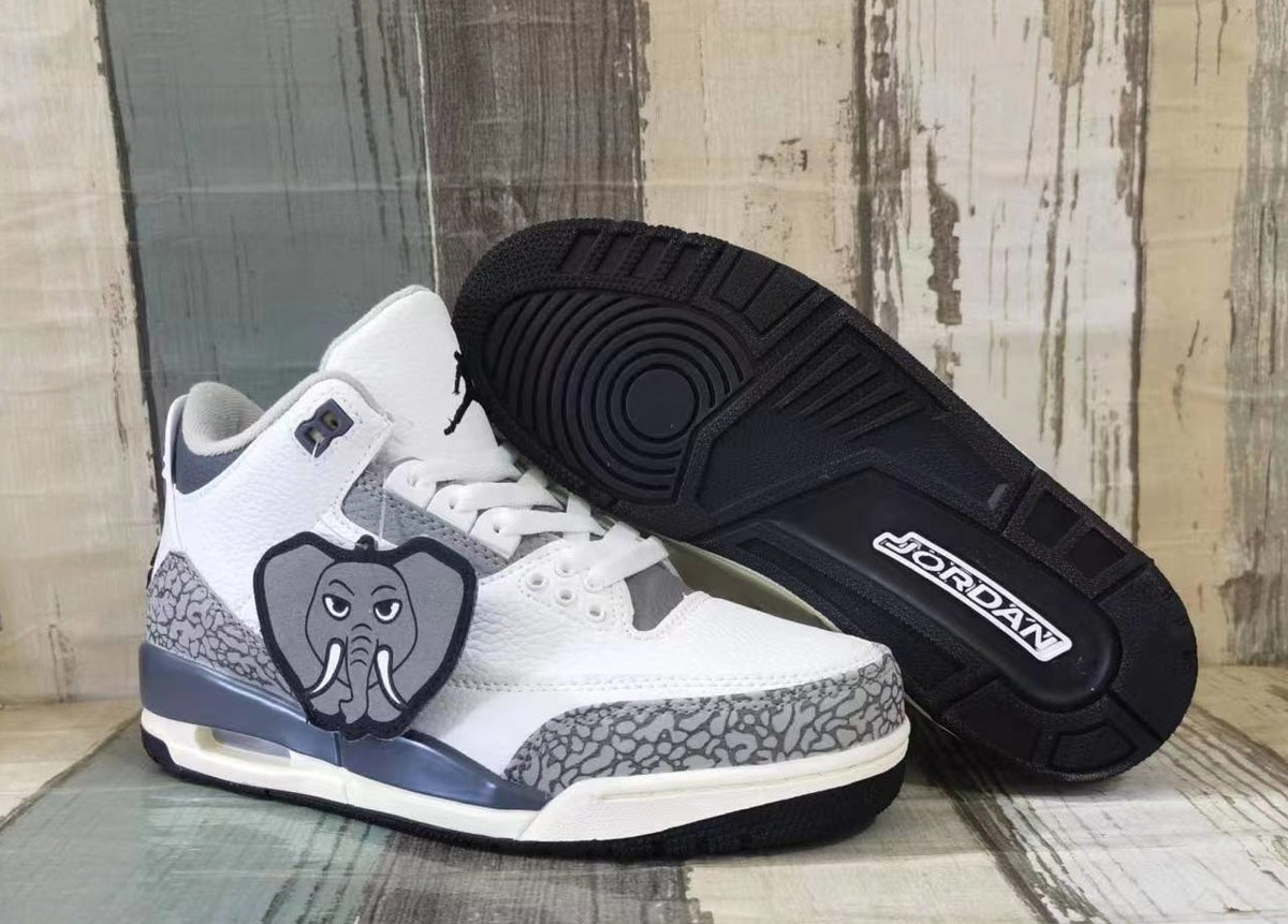 Sneakers, Carbon Gray White Colorway, Lace Up Design, Casual Gift for Sneaker Fans